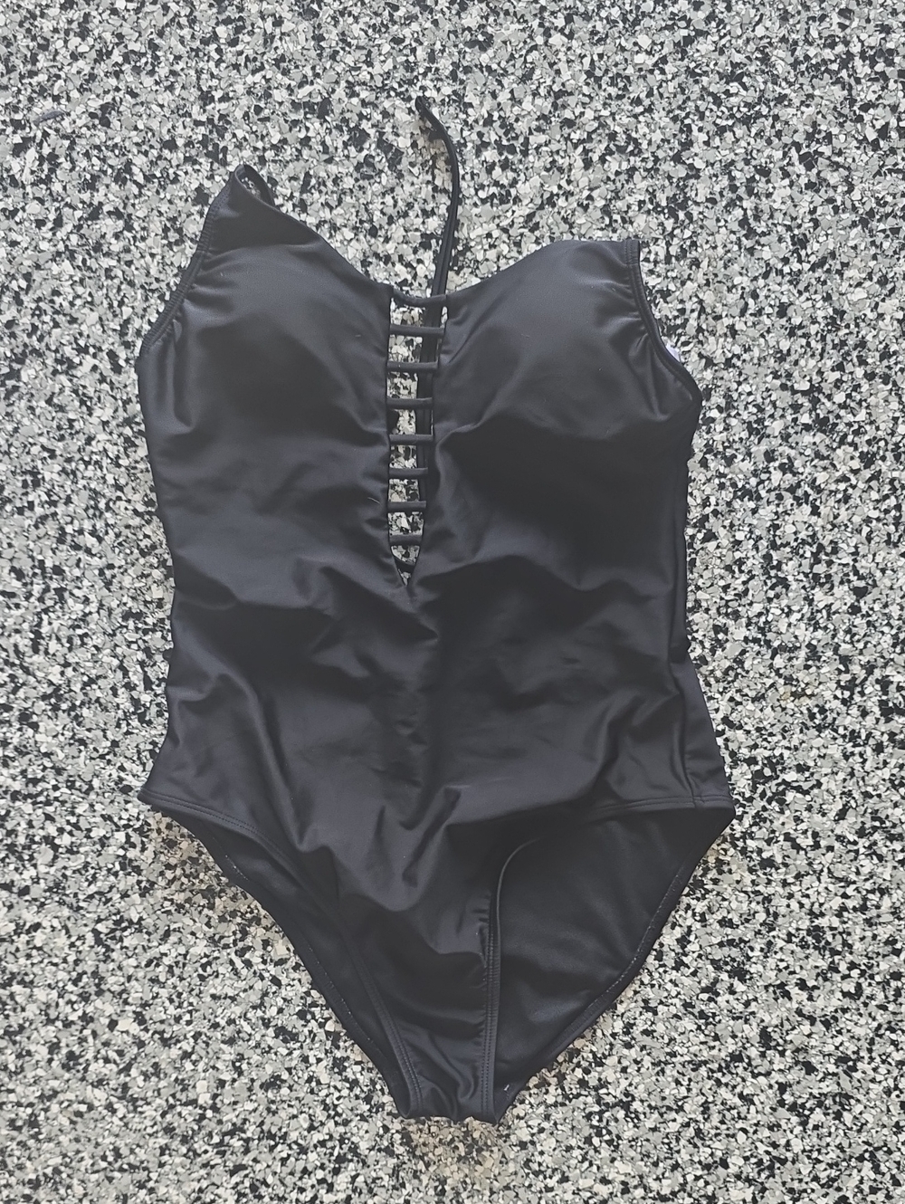 Target Black Ladder-Front One-Piece Swimsuit